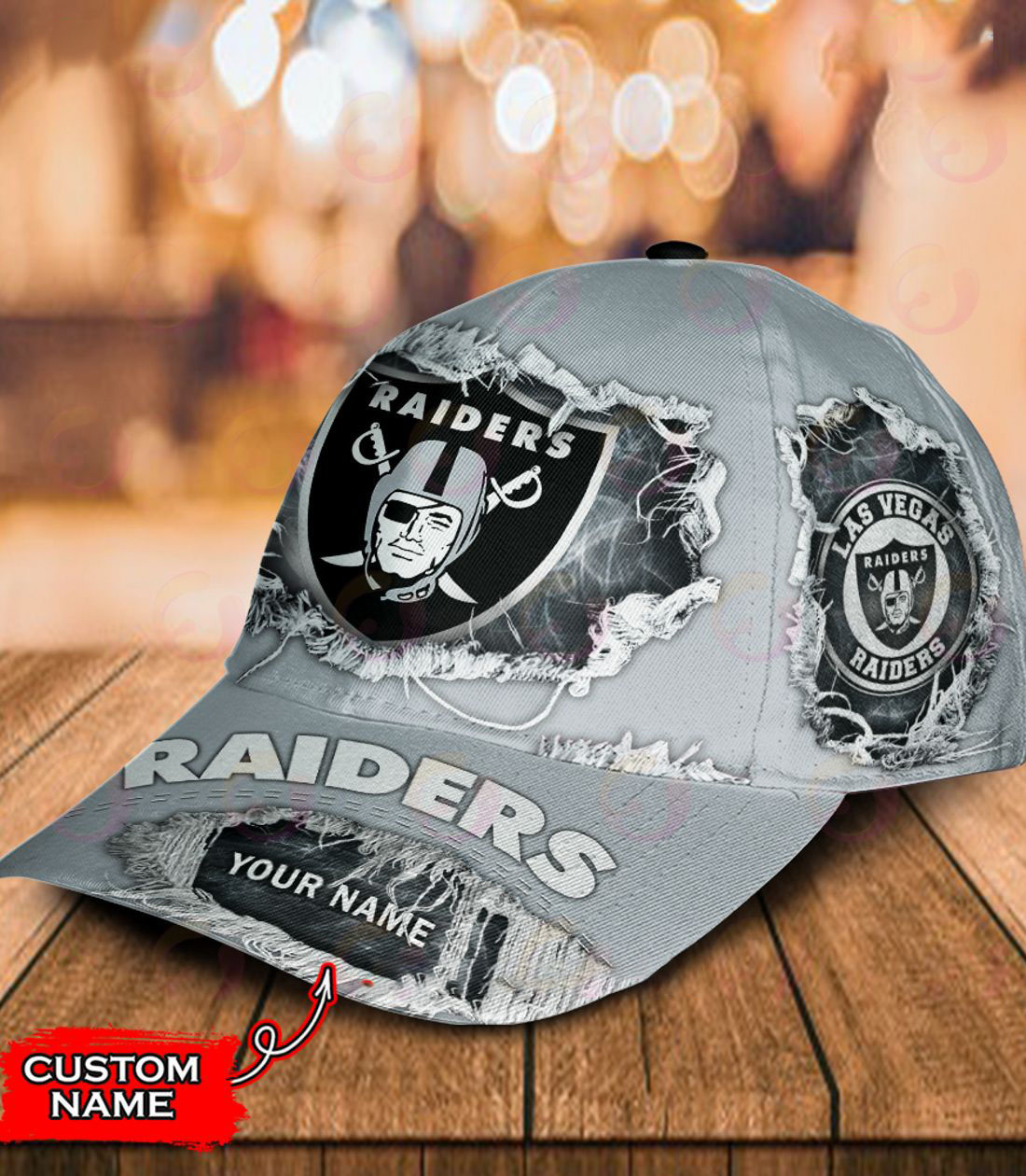 NFL Las Vegas Raiders Cap Custom Name