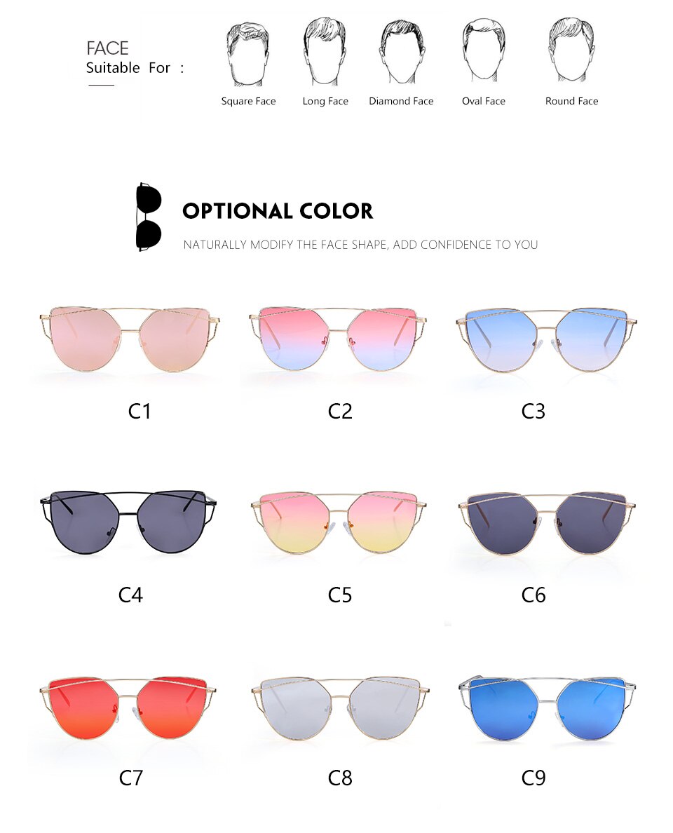 Women Luxury Glasses W1039 - Image 10