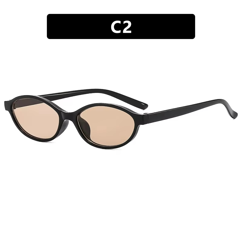 Retro Oval Frame Sunglasses - Image 4